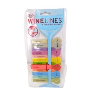 Fred Wine Glass Tags New Drink Markers Novelty Gift set of 12 colorful